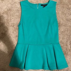 Forever 21 Green Peplum Top